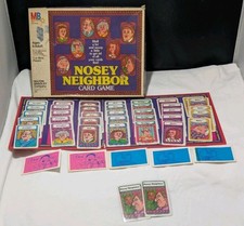 Vintage NOSEY NEIGHBOR CARD GAME Milton Bradley #4103 1981 Complete