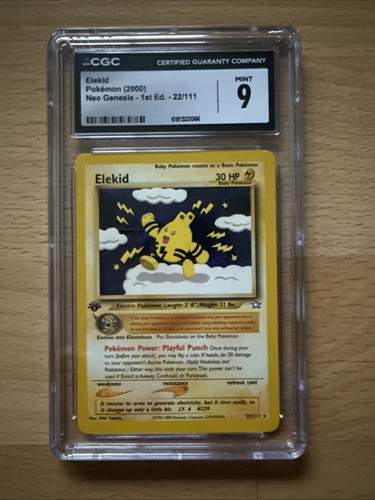 Elekid (1st Edition) graded CGC 9 for sale on eBay