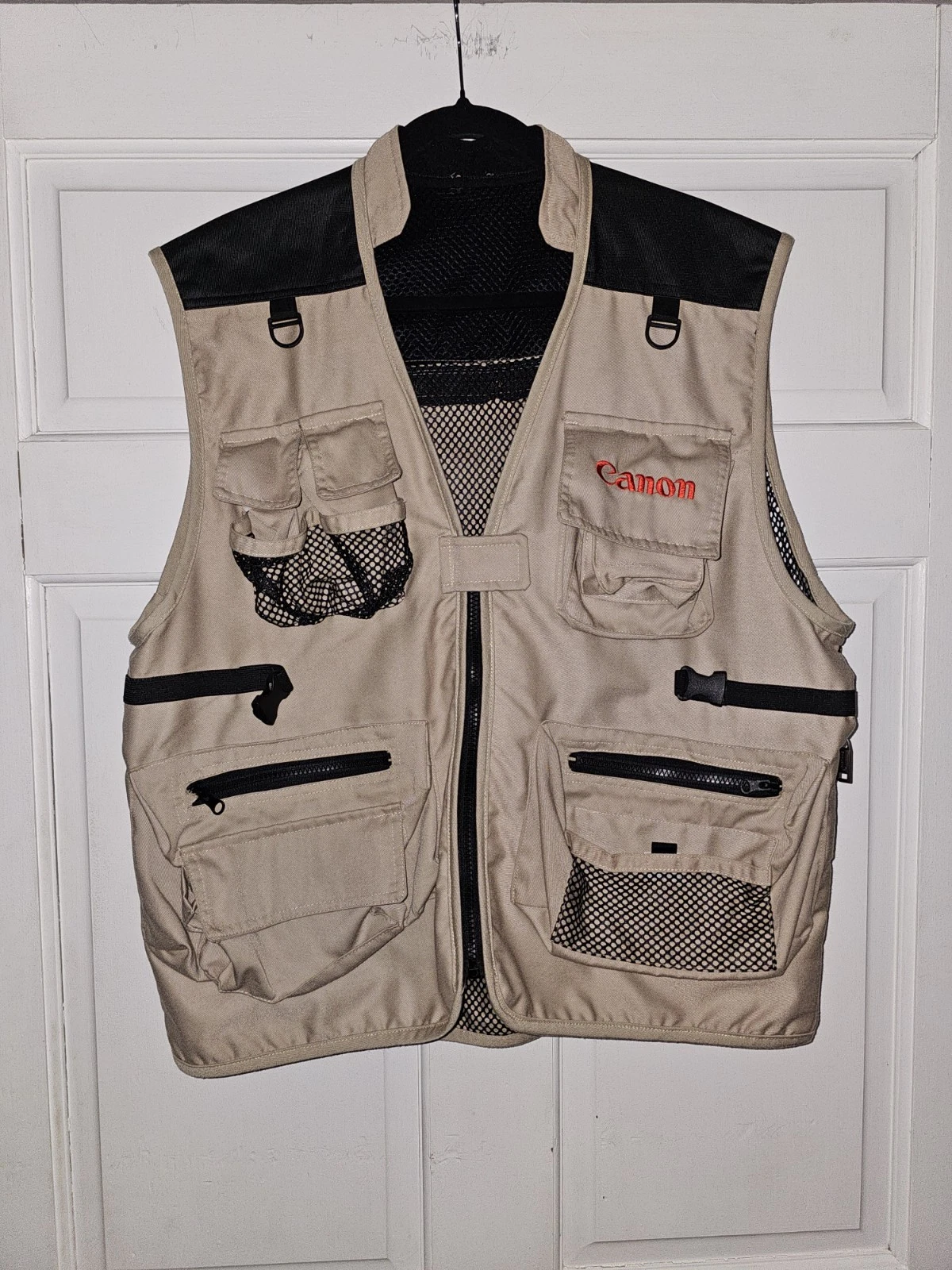 Canon - Black & Khaki Safari Type PhoTov Photographer Vest - XXL - Rare - EUC