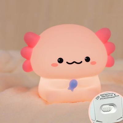 Cute Axolotl Cartoon Nachtlichter,Axolotls Nachttischlampe,Axolotl Nachtlicht DE