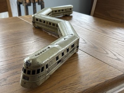 American Flyer Prewar #9900 Burlington Zephyr Articulated Train Set Untested