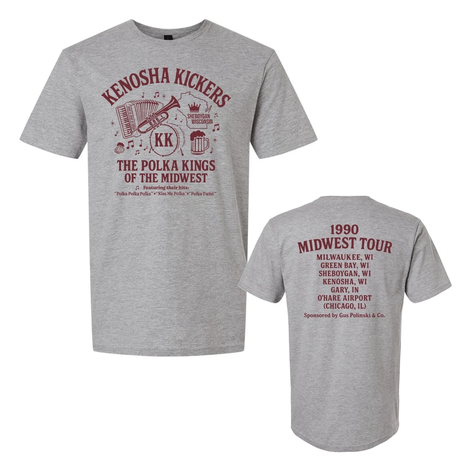 Kenosha Kickers Polka Band - Divertida Camiseta Unisex Solo en Casa Humor Navidad Pequeña-5X Foto 3 de 4