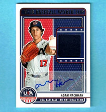 Adam Hachman Autograph-Relic 2023 USA Stars & Stripes #U18-AH #d /72 D197