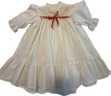 Vintage Polly Flinders Infant Hand-Smocked Dress 3 6 Months