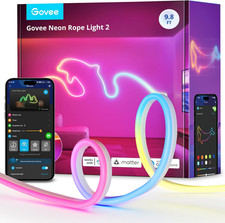 Govee RGBIC Neon Lights, LED Smart Neon Rope Light 2 Works with Matter, Alexa, G