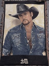Vintage Tim McGraw Blanket Throw Tapestry Country Singer USA Made 00s Y2K