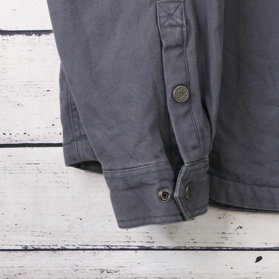 Duluth Trading Canvas Jacket Mens 2XL Over Shirt Fleece Lined Utility Work Wear - Image 4 of 4