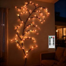 47 Inch Cherry Blossom Tree Light with Remote, 48 Cherry Blossom Branch Light...
