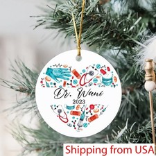 Doctor Ornament, Personalized Doctor Christmas Ornament 2023, Custom Name Orn...