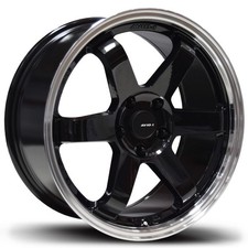 Avid1 Av06 18x8.5 5x114.3 35 Black Machined Lip Wheels4 73.1 18 Inch Rims