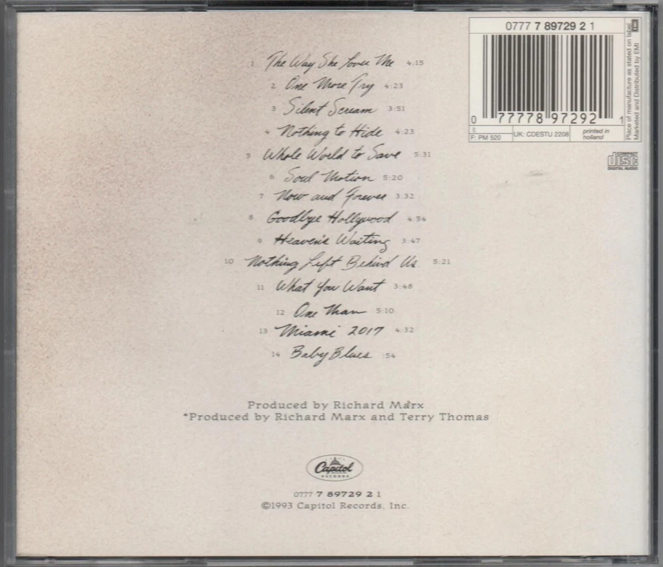 RICHARD MARX - Paid Vacation   CD - Bild 2 von 2