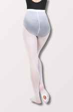NEW Body Wrappers Women's Convertible Dance Tights in White A31