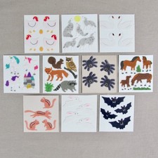 Lot of Vintage 80s 90s Sandylion Collectible Fuzzy Stickers Rare Animals
