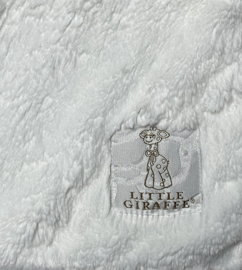 LITTLE GIRAFFE Baby Blanket Dusty Pink Welcome To The World Luxe Lovey 29"x35" - Image 3 of 4