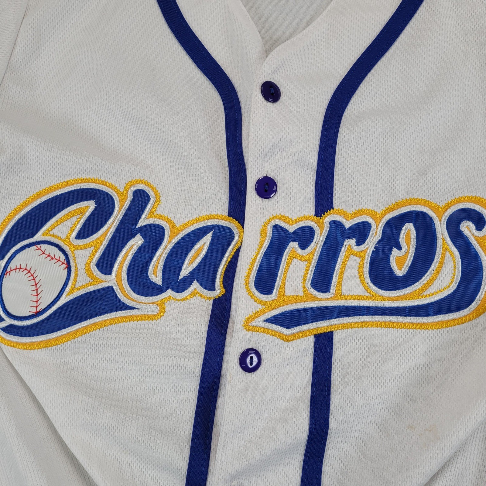 Charros Jalisco Mexican Baseball Jersey MLB Style White Mens Sportswear