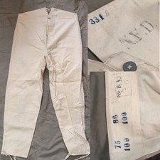 Drillichhose WK1 Kaiserreich Leinen fr&uuml;hes Modell 1907? Drillich B.A.I. N.F.D.
