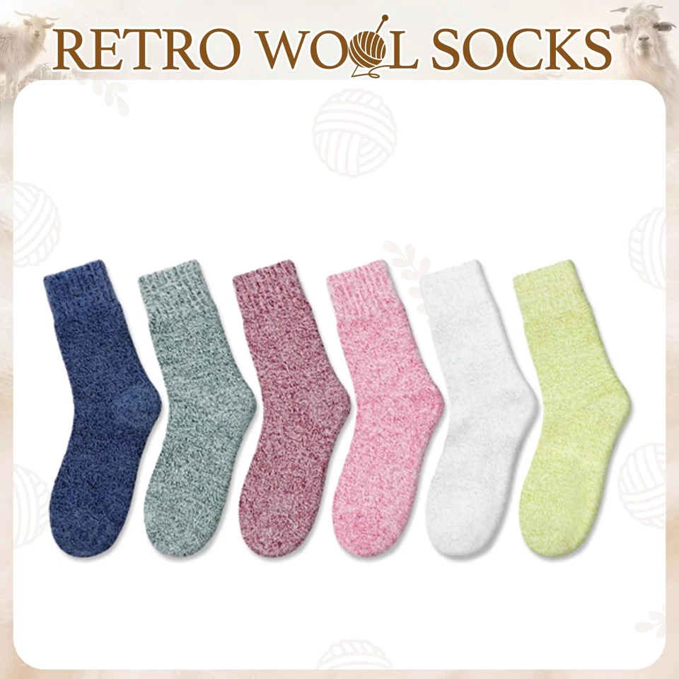 6 pares de calcetines difusos para mujer de lana para dormir suaves acogedores animales medias de Navidad Foto 3 de 4