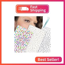 NOOEPC Face Gems Makeup Face Rhinestone Self Adhesive Gems Stickers 975PCS Face