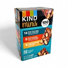 KIND Minis Snack Sized Nut Bars, Variety Pack - 32 Count