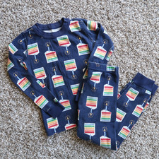 HANNA ANDERSSON ORGANIC COTTON BIRTHDAY CAKE LONG JOHNS PAJAMAS 6-7 120CM