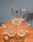 Hoya GLACIER Crystal Icicle Look Beer Mugs (3) Ice Textured Glass — photo 5