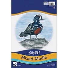 UCreate® Mixed Media Art Paper, Heavyweight, 12" x 18", 60 Sheets PAC4843 UPC...