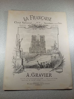 La française Chant National de la Marseillaise in temps de Paix | Guter Zustand