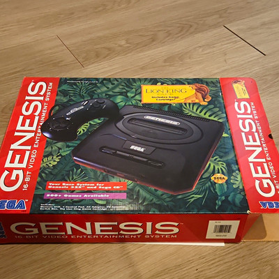 SEGA Genesis Model 2 Bundle with Lion King and 2 Controllers - Tested and Works