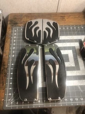 Harley Touring Softail OEM Flames Flame Front And Rear Floorboard Insert Set 