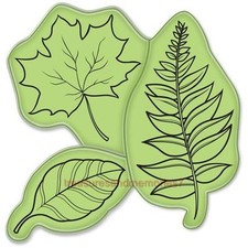 INKADINKADO Rubber Cling Stamps LEAVES INKADINKACLINGS