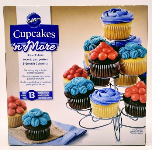 Wilton Cupcakes 'n More Desert/Cupcake Stand - Coated Metal Wire - Holds 13 -NEW - Picture 9 of 9