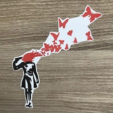 Banksy Suicide Girl 5 Wide Vinyl Sticker - Bogo Banksy Suicide Girl 5 Wide Vinyl Sticker - Bogo
