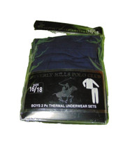 Beverly Hills Polo Club Thermal Underwear Set 16-18 Boys New Blue