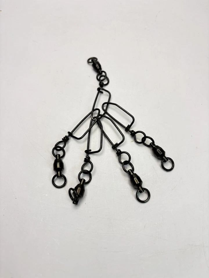 Aparejos de Pesca Giratorios Snap, Conectores con Clip Duo-lock Negro Acero Inoxidable Foto 2 de 4