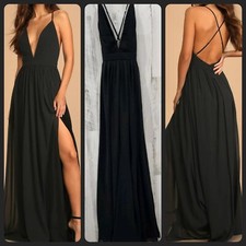 LULUS Ballroom Bliss Black Pleated Maxi Dress**Classy Design***Size XS**NWOT**