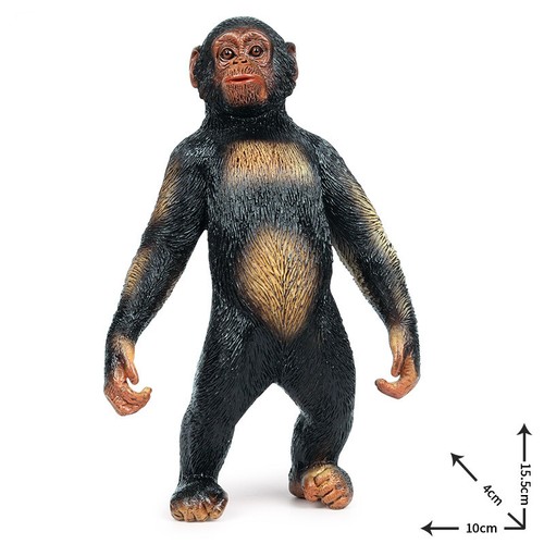 Chimpanzee Figure Orangutan Animal Model Monkey Collector Decor Toy Kids Gift - Foto 2 di 5