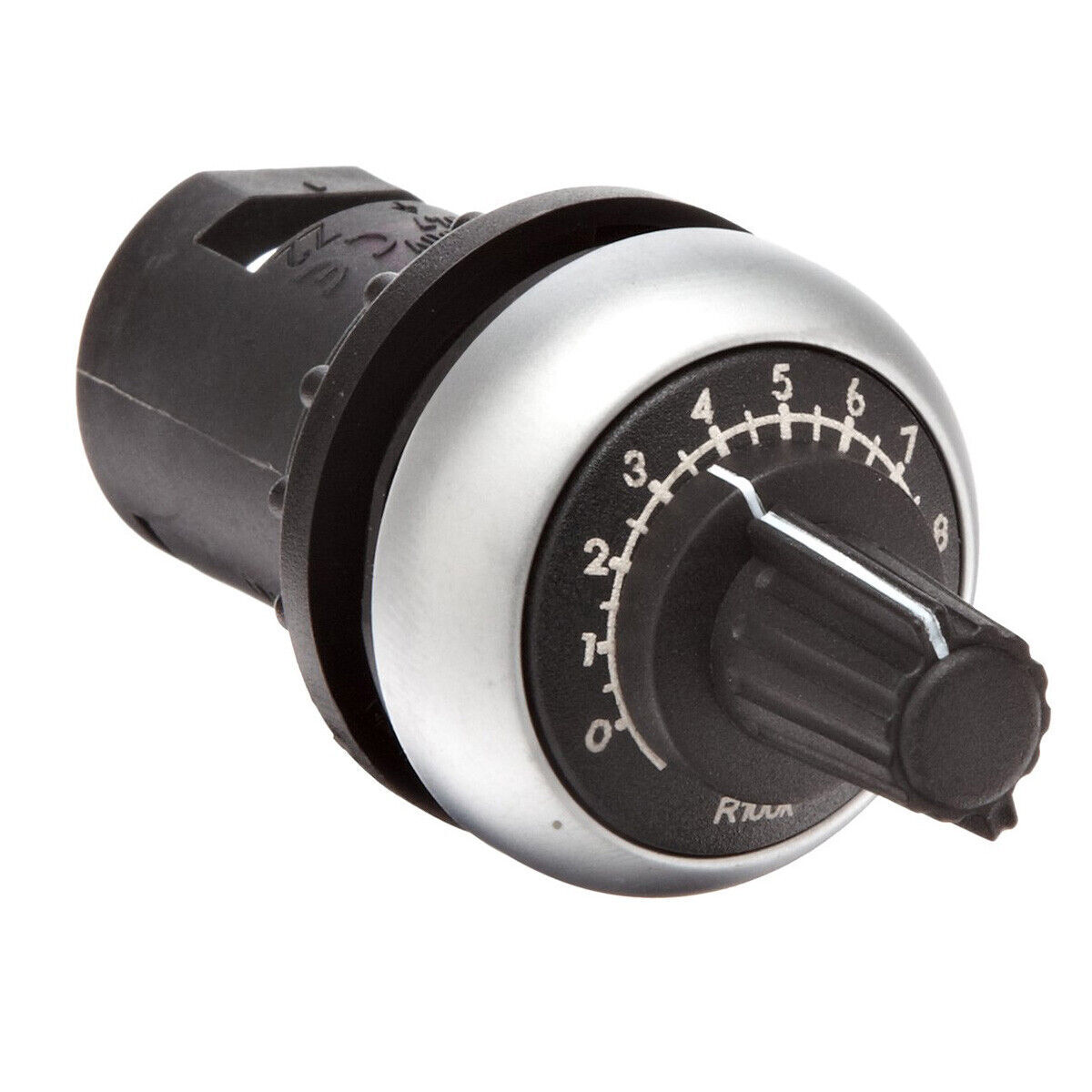 1Pcs Potentiometer 22mm Diameter 100ohms Resistance Silver Bezel M22-R100K