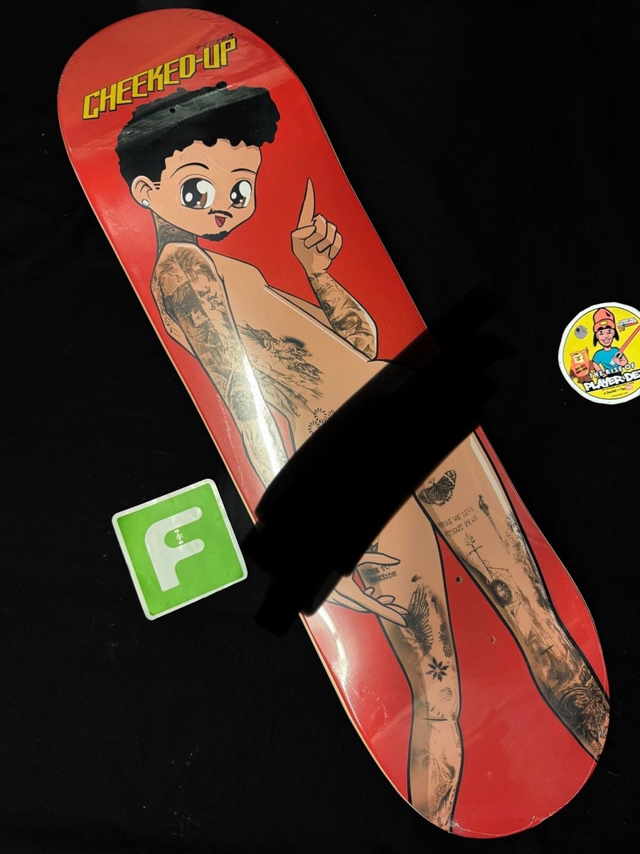 RARE Nyjah Huston Cheeked Up 8.5 Skateboard Deck Element