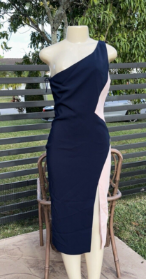cushnie et ochs blue dress CUSHNIE ET OCHS Royal Blue Runway Dress Sleeveless Mini Zipper Flounce Small/4
