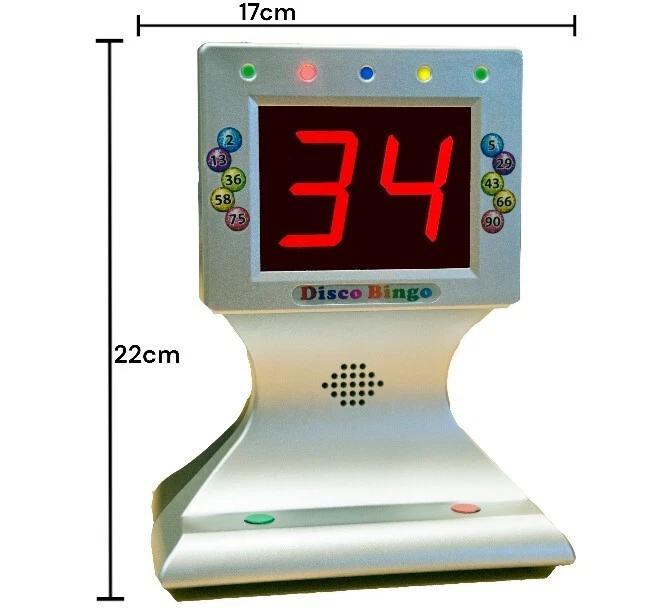 Bingo Machine Disco Bingo with Music & Lights 1-90 & 1-75 Family Bingo Party - Image 4 of 4