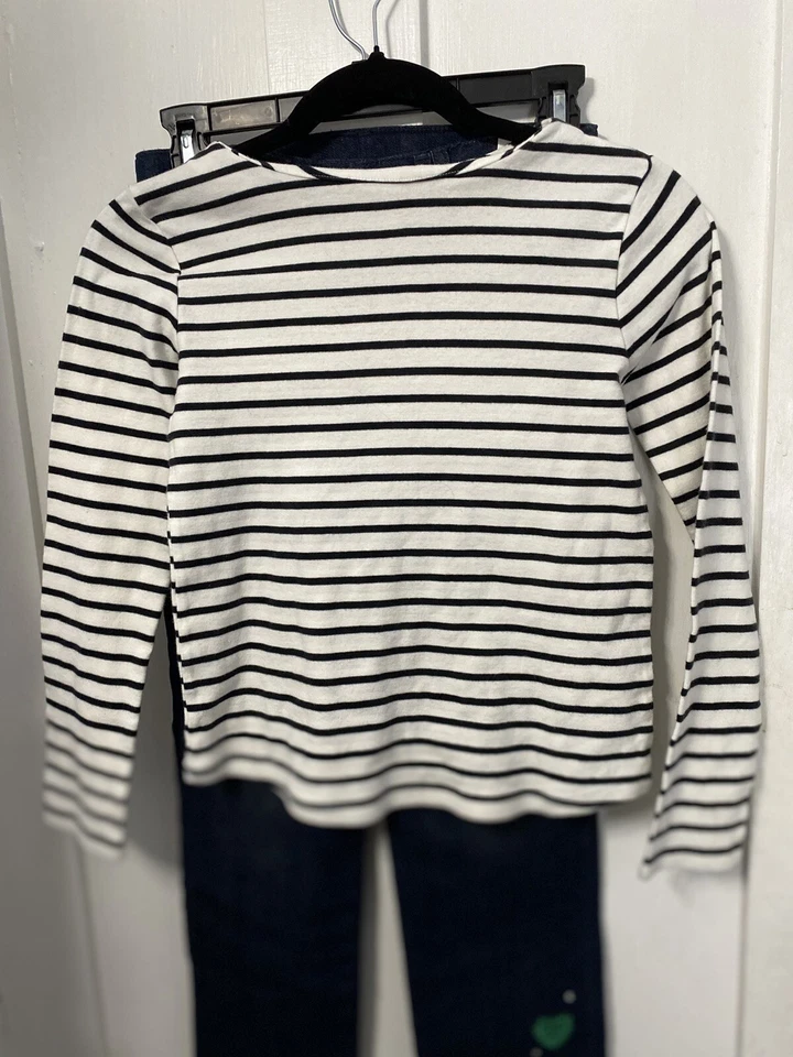 Pantalones de mezclilla a rayas corazones nuevos sin etiquetas Gymboree Girls talla 10 FANCY DALMATIANS, a juego nuevos con etiquetas Foto 3 de 4