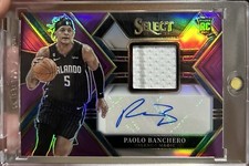 2022-23 Panini Select Paolo Banchero #RJA-PBC Rookie Jersey Auto Purple /99