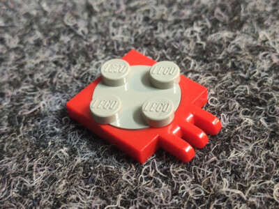 Lego 1 x 251c01 Drehteller rot altgrau Platte mit drei Fingern 2 x 2 Scharnier