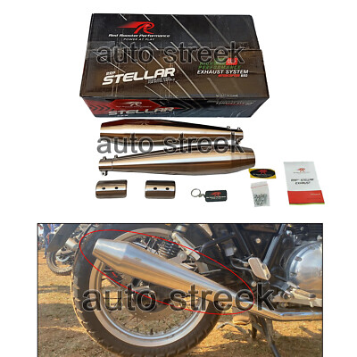 Fit Für Royal Enfield Twins Interceptor 650 Red Rooster Ss Auspuff Silencer Paar