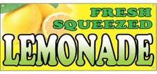 FRESH SQUEEZED LEMONADE Vinyl Banner Sign yb 2, 3, 4, 6, 8, 10, 12, 20 ft