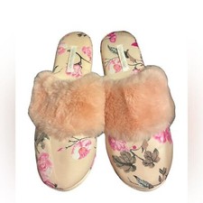 VICTORIAS SECRET FLORAL SLIPPERS NEW WOMENS SIZE 5-6