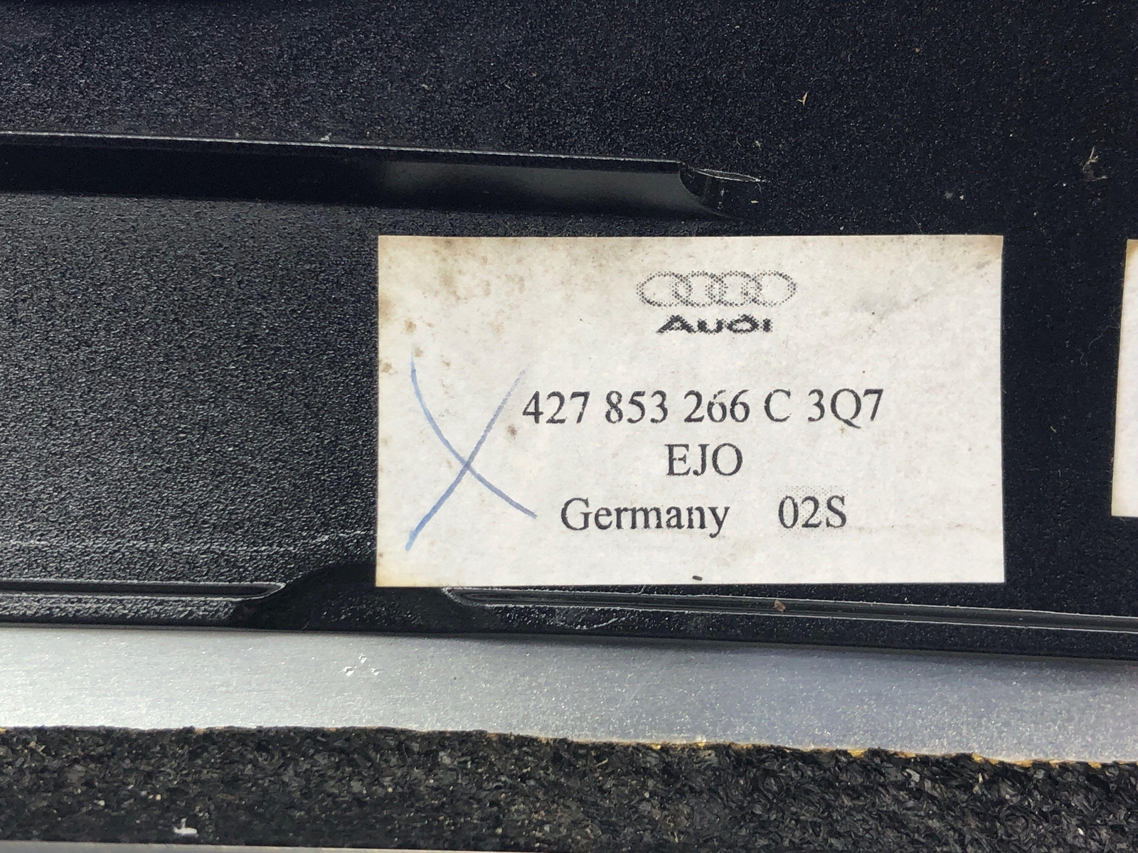 2008-2015 AUDI R8 FRONT RIGHT A PILLAR WINDSHIELD TRIM MOULDING *PICS* 427853266
