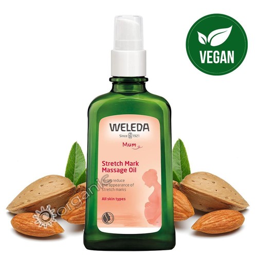 Weleda Organic Natural Stretch Mark Pregnancy Massage Oil for Smooth