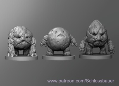Living Boulder Elemental Monster Manual 28mm Scale DND D&D Tabletop Miniature