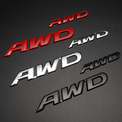 AWD 3D Car Rear Tailgate Sticker Emblem Badge Logo Decoration Adhesive ...